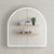 Arco Arch 800mm x 800mm Frontlit LED Mirrored Shaving Cabinet, Matte White