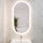 Pill Oval 500mm x 1000mm Backlit LED Frameless Mirror with Polished Edge and Demister