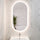 Pill Oval 500mm x 1000mm Backlit LED Frameless Mirror with Polished Edge and Demister