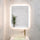 Retti Rectangular 600mm x 750mm Backlit LED Frameless Mirror with Polished Edge, Rounded Corners and Demister