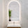 Arco Arch 550mm x 1000mm Backlit LED Frameless Mirror with Polished Edge and Demister