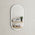 Pill Oval 500mm x 1000mm Frontlit LED Framed Mirror with Demister, Brushed Nickel Frame