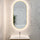 Pill Oval 500mm x 1000mm Frontlit and Backlit LED Frameless Mirror with Frosted Glass Border and Demister