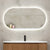 Pill Oval 600mm x 1200mm Backlit LED Mirror with Polished Edge and Demister