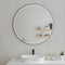 Circa Round 1000mm Frontlit LED Framed Mirror with Demister, Matte Black Frame