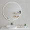 Circa Round 1000mm Frontlit LED Framed Mirror with Demister, Matte White Frame