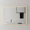Retti Rectangular 1200mm x 900mm Frontlit LED Framed Mirror with Demister, Brushed Brass (Gold) Frame
