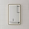 Retti Rectangular 450mm x 750mm Frontlit LED Framed Mirror with Demister, Matte Black Frame