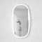 Riri Oblong 500mm x 900mm Frontlit LED Framed Mirror with Demister, Matte White Frame