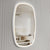 Riri Oblong Frontlit LED Mirror with Matte White Frame and Demister | 2 sizes available, 500mm and 600mm |