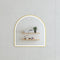 Arco Arch 800mm x 800mm Frontlit LED Framed Mirror with Demister, Brushed Brass (Gold) Frame