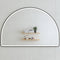 Arco Arch 1500mm x 1000mm Frontlit LED Framed Mirror with Demister, Matte Black Frame