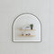 Arco Arch 800mm x 800mm Frontlit LED Framed Mirror with Demister, Matte Black Frame