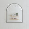 Arco Arch 850mm x 1000mm Frontlit LED Framed Mirror with Demister, Matte Black Frame