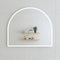 Arco Arch 1150mm x 1000mm Frontlit LED Framed Mirror with Demister, Matte White Frame