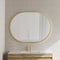 Pill Oval 1200mm x 900mm Framed Mirror, Brushed Brass (Gold) Frame