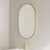Pill Oval 600mm x 900mm Framed Mirror, Brushed Brass (Gold) Frame