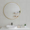Circa Round 900mm Framed Mirror, Brushed Brass (Gold) Frame