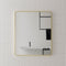 Retti Rectangular 750mm x 900mm Framed Mirror, Brushed Brass (Gold) Frame