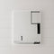 Retti Rectangular 600mm x 750mm Framed Mirror, Matte White Frame