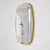Riri Oblong Mirror with Brushed Brass (Gold) Frame | 2 sizes available, 500mm and 600mm |