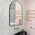 Arco Arch 700mm x 1000mm Framed Mirror, Matte Black Frame