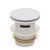Dome Pop Short Bath Waste 40mm with Overflow and Pull-Out Basket, Matte White