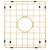 Retto II Stainless Steel Sink Grid 350 x 400mm with Centre Waste Hole, Brushed Brass Gold