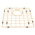 Retto II Stainless Steel Sink Grid 350 x 400mm with Rear Waste Hole, Brushed Brass Gold