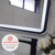 Retti Rectangular 600mm x 750mm Frontlit LED Framed Mirror with Demister, Matte White Frame