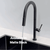 Profile Elegant Gooseneck Kitchen Sink Mixer with Pull-Out, PVD Brushed Brass Gold