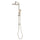 Profile Round Twin Shower System with Adjustable Rail and 250mm Head, Brushed Nickel