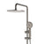 Profile Round Twin Shower System with Adjustable Rail and 250mm Head, Brushed Gunmetal