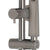 Profile Round Twin Shower System with Adjustable Rail and 250mm Head, Brushed Gunmetal