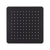 Retto Square Twin Shower System with Adjustable Rail and 250mm Head, Matte Black