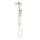 Retto Square Twin Shower System with Adjustable Rail and 250mm Head, Brushed Nickel