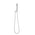 Block Square Hand Shower with Holder, Polished Chrome