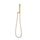 Block Square Hand Shower with Holder, Brushed Brass (Gold)
