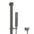 Block Square Hand Shower on Rail, Brushed Gunmetal