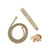 Tube Round Hand Shower with Holder, Brushed Brass (Gold)