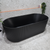 Brighton Groove 1700mm Fluted Oval Freestanding Bath, Matte Black *Clearance Stock*