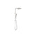 Nero Celia/Bianca Twin Shower Set Square Head | Brushed Nickel |