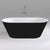 Brighton 1600mm Oval Freestanding Bath | Gloss Black and White | *Clearance Stock*