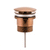 Dome Pop Up Waste, Universal 32mm/40mm, Suits Overflow and Non-Overflow, Polished Rose Gold