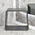 Tera Soft Square Artificial Stone Stool | Matte Charcoal |