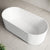 Brighton Groove 1700mm Fluted Oval Artificial Stone Freestanding Bath, Matte White