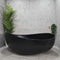 **CLEARANCE STOCK Wave Oval 1800mm Wide Freestanding Bath, Matte Black