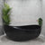 Wave Oval 1800mm Wide Freestanding Bath, Matte Black