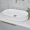 Pill Oval Fluted 580mm x 360mm Above-Counter Basin, Gloss White *Clearance Stock*