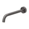 Phoenix Vivid Slimline Basin/ Bath Wall Outlet 230mm Curved | Brushed Carbon |
